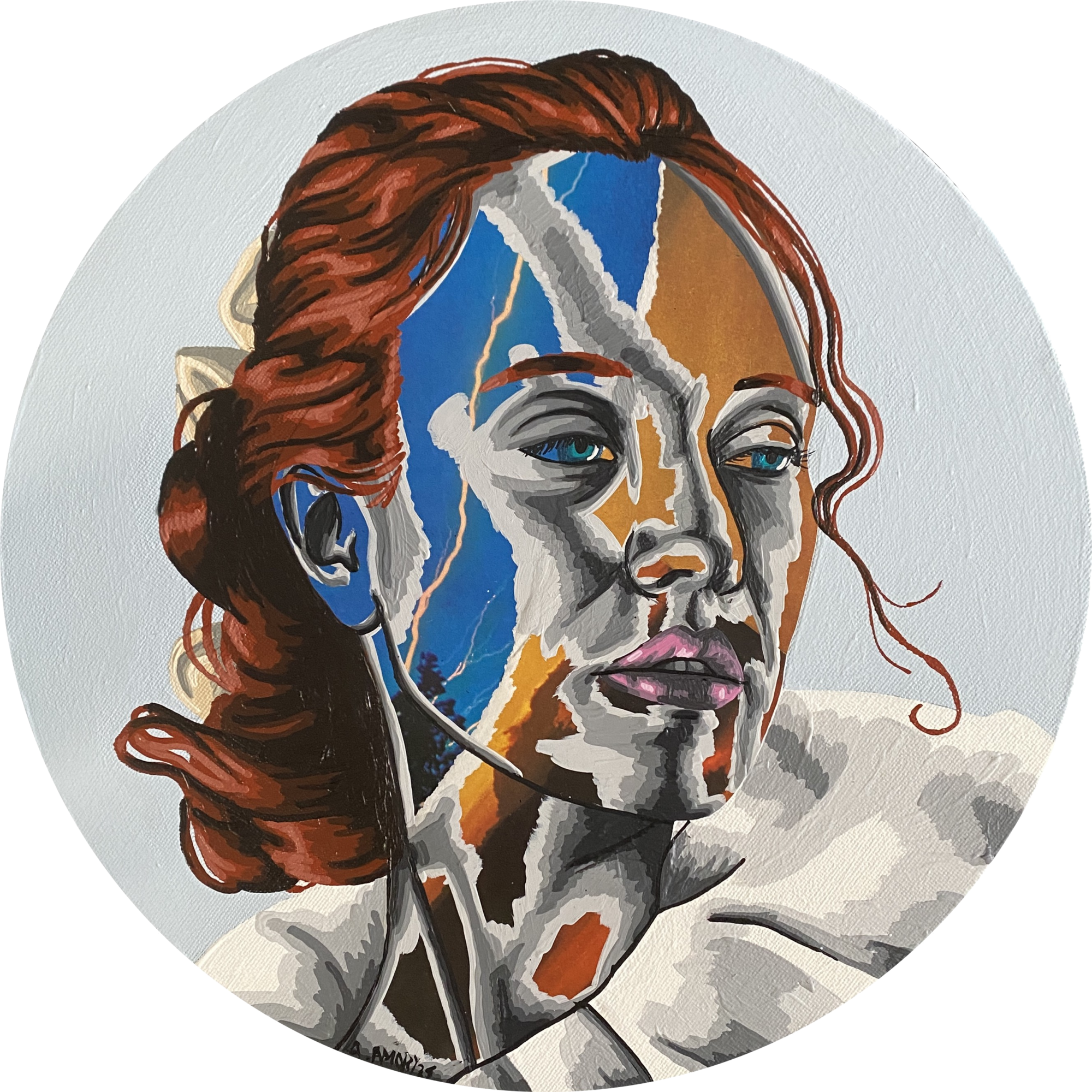 Fêlure (Vendue) 30 x 30 cm - 2025